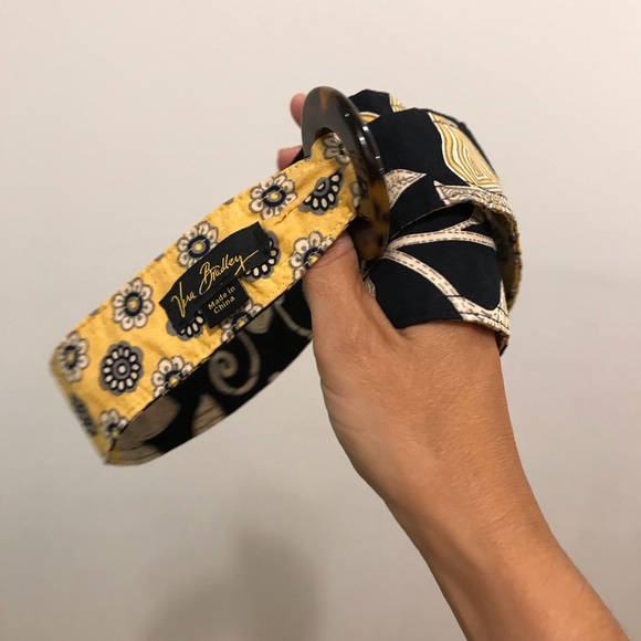 PRIVATELY SOLD!!! Vera Bradley multicolor fabric double face round buckle belt. - Picture 6 of 9